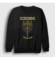 Presmono Unisex Siyah Forever Scorpions Sweatshirt 109061tt