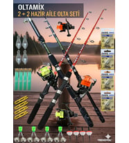 OLTAMIX 2+2 Hazır Aile Olta Seti – 4’lü Tam Takım