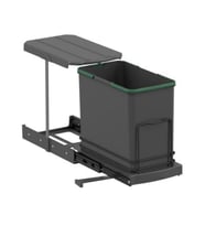 Starax S-2571-A Teleskopik Raylı Plastik 24 Lt. Antrasit Çöp Kovası