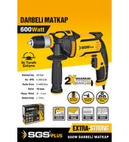 SGS5141 DARBELİ ELEKTRİKLİ MATKAP 600 WATT