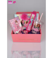 DEKOMUS ÖZEL KUTULU "PINK LOVE" YENİ SEZON LİSANSLI BARBIE PİPETLİ BARDAK İLE OKUL KIRTASİYE SETİ (Pamuk Şeker)