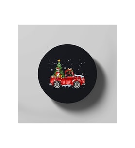 Boxer Dog Christmas Rides Red Truck Funny Xmas Cute Gift T Bardak Altlığı