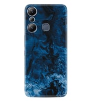 Infınix Hot 20i Kılıf Silikon Desen Özel Seri Blue Zigzag 1687