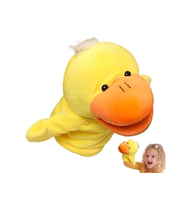 Ördek El Kuklası Çalışan Ağızlı Çocuk Peluş El Kuklaları
