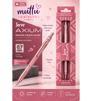 Serve Axium Mekanik Kurşun Kalem 0.7 mm Alüminyum Gövde - Metalik Rose