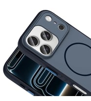 iPhone 17 Pro Max Kılıf M-safe Şarj Özellikli Tea Kılıf (Lacivert)