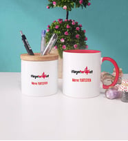 Fizyoterapist Kupa Bardak Kırmızı ve Kalemlik
