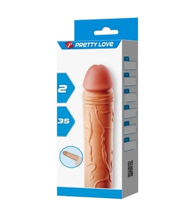 ETSMagaza 5 cm Dolgulu Premium Ten Rengi Silikon Penis Kılıfı