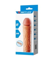 ETSMagaza 5 cm Dolgulu Premium Ten Rengi Silikon Penis Kılıfı