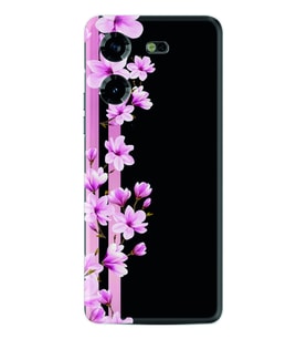 Tecno Pova 5 Kılıf Resimli Desenli Baskılı Silikon Pink Flowers 3 1393