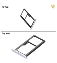 Xiaomi Redmi Note 8 Pro Uyumlu Sim İç Yuvası Çiftli Beyaz Çift Hatlı Dual Sim Sim Yeri Sim Kızağı