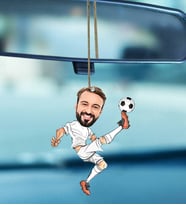 Kişiye Özel Futbolcu Tasarımlı Karikatür Araba Dikiz Ayna Süsü 116