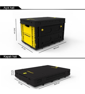 STANLEY FB533L 25Kg Katlanır Kapaklı Çok Amaçlı Taşıma Sepeti