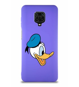 Xiaomi Redmi Note 9S Soft Premier Kapak Donald Duck-F Tasarımlı Silikon Kılıf - Mor (Şeffaf)