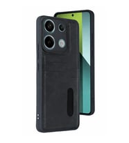 Xiaomi Redmi 15C 4G Sara Kartvizitli Deri Kılıf - Siyah