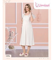 Limissi 1096 Sade Şık Hamile Lohusa Gecelik (Ekru)
