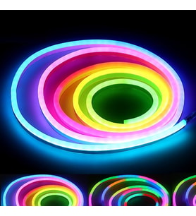 RGB NEON FLEXİBLE STRİP LED LİGHT 5 METRE HORTUM IŞIK NEON HORTUM IŞIK SU GEÇİRMEZ YILBAŞI IŞIKLARI