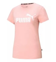 Puma Ess Logo Tee Kadın Pembe Tişört - 586774 80