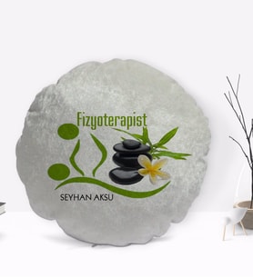 BK Gift Kişiye Özel İsimli Fizyoterapist Tasarımlı Dekoratif Kırlent Yastık-1