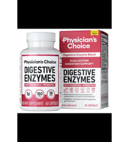 Physician's CHOICE Digestive Enzymes - Multi Enzymes, Organic Prebiotics & Gut Health - Meal Time Discomfort Relief & Bloating - Dual Action Approach - 60 Capsul.3943 (Renksiz)
