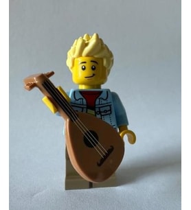 Orjinal Lego Minifigür Boy wiht Guitar