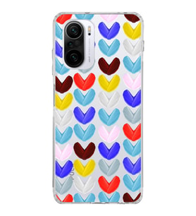 PrintiFy Xiaomi Redmi K40 ile Uyumlu 1mm Slim Fit Water Color 1 Baskılı Şeffaf  Kılıf