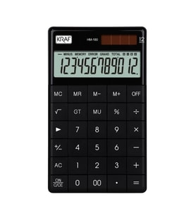Kraf Hesap Makinesi 12 Hane Siyah Hm180