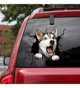 Araba Arka Cam Köpek Sticker Yapıştırma 17cm A8
