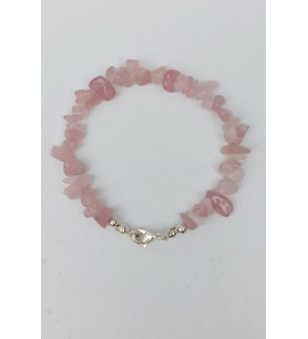 Pembe Kuvars Bileklik Kırıktaş 653-3
