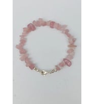 Pembe Kuvars Bileklik Kırıktaş 653-3