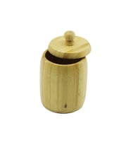 NO-8 AHŞAP - BAMBU ŞEKERLİK KAPAKLI ÇAP: 7.5CM DERİNLİK: 8.5CM (5343)
