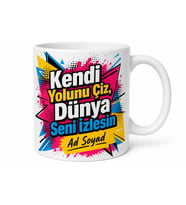 Gence Hediye Pop Tasarımlı Baskılı Porselen Kupa Bardak Hediye