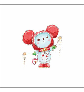 Sevimli Fare Sticker Duvar Sticker 30x20 CM