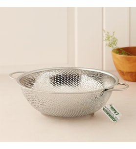 Çelik Süzgeç 22 cm - Metal Kulplu Tel Ayaklı