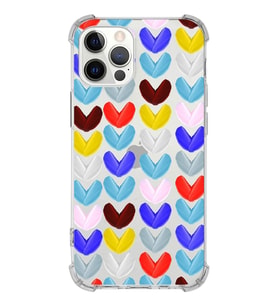 PrintiFy Apple iPhone 12 Pro Max Uyumlu Water Color 1 Baskılı Şeffaf Köşe Korumalı Antişok Kılıf