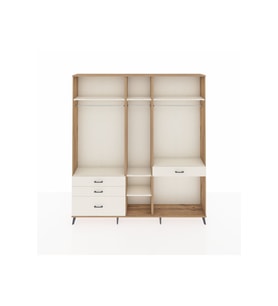 Arges Gardrop 7 Raflı 4 Çekmeceli 3 Askılı 220x30x243 Çam-Aytaşı