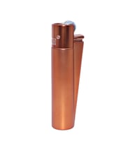 Clipper Özel Kutusunda Metal Çakmak - Koyu Rose Gold Mat (Brushed Dark Rose Gold) (Bakır- Altın)