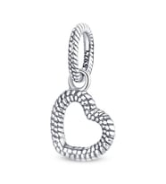Nur Silver İçi Boş Kalp Gümüş Charm NUR-BL00329
