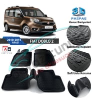 Fiat Doblo Havuzlu 3D Paspas Niken Siyah 2010 Sonrası