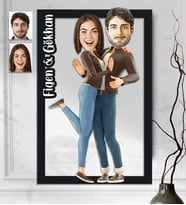 Kişiye Özel 3D  Ahşap Tablo Sevgili 30x40 -7
