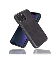 Bouletta Apple iPhone 13 Uyumlu Deri Arka Kapak F360 RST1 Siyah