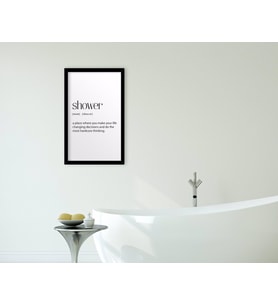 BK Home Banyo Dekoratif Ahşap Siyah Çerçeveli Tablo-20