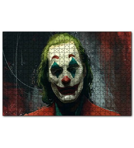 Cakapuzzle Joker Yüz Yakın Plan Çizim  Puzzle Yapboz MDF (Ahşap) (120 Parça)