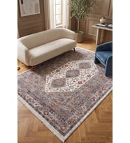 Hoom Rugs Otantik 2602 Renkli Vintage Desenli Salon Halısı