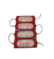 12 Volt Stop Yazılı Kırmızı Işık 90x35 mm Çakar Modül 5 Adet