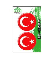 Türk Bayrağı 1 (5X5 Cm) İkili Damla Etiket