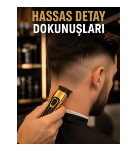 Mey İthalat® USB Type-C Şarjlı Çok Fonksiyonlu Saç ve Sakal Düzeltme Makinesi