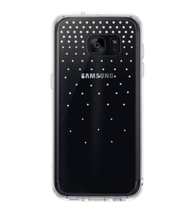 Ringke Noble Fusion Galaxy S7 Edge ile Uyumlu Taşlı Kılıf Extra Darbe Emici Snow Clear