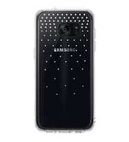 Ringke Noble Fusion Galaxy S7 Edge ile Uyumlu Taşlı Kılıf Extra Darbe Emici Snow Clear