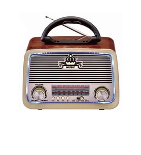 And-301 Bluetooth’lu Ledli Nostaljik Görünümlü Müzik Kutusu Usb Sd Kart Radyo Mp3 Çalar
